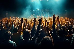 演唱会观众现场人群视觉效果图
