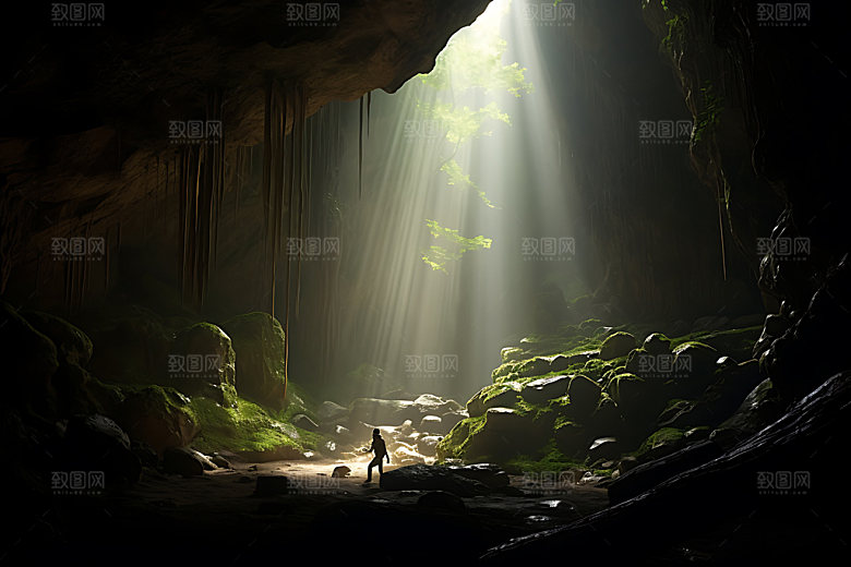 岩洞洞穴洞窟摄影图