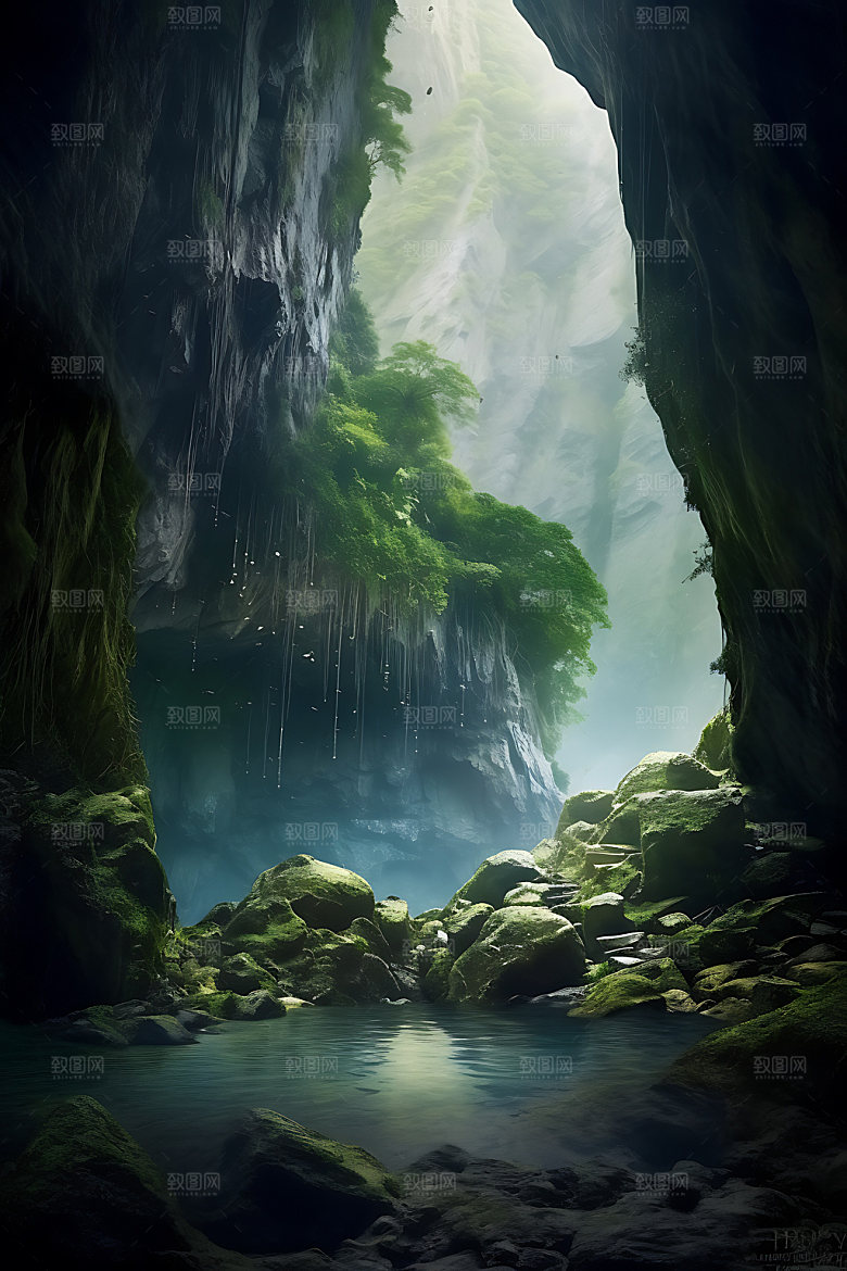 岩洞洞窟洞穴摄影图