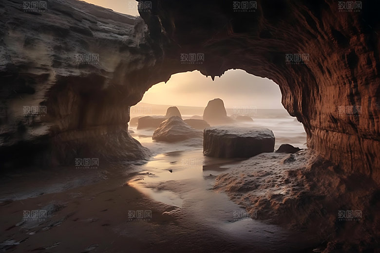岩洞高清风光摄影图