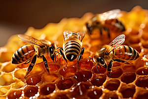 养蜂蜂蜜制作蜂蜜生产摄影图