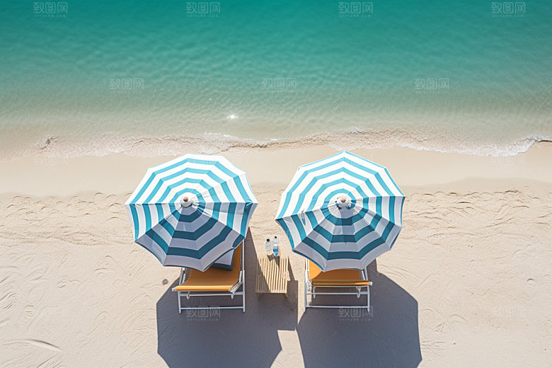 夏季海边大海旅行摄影图
