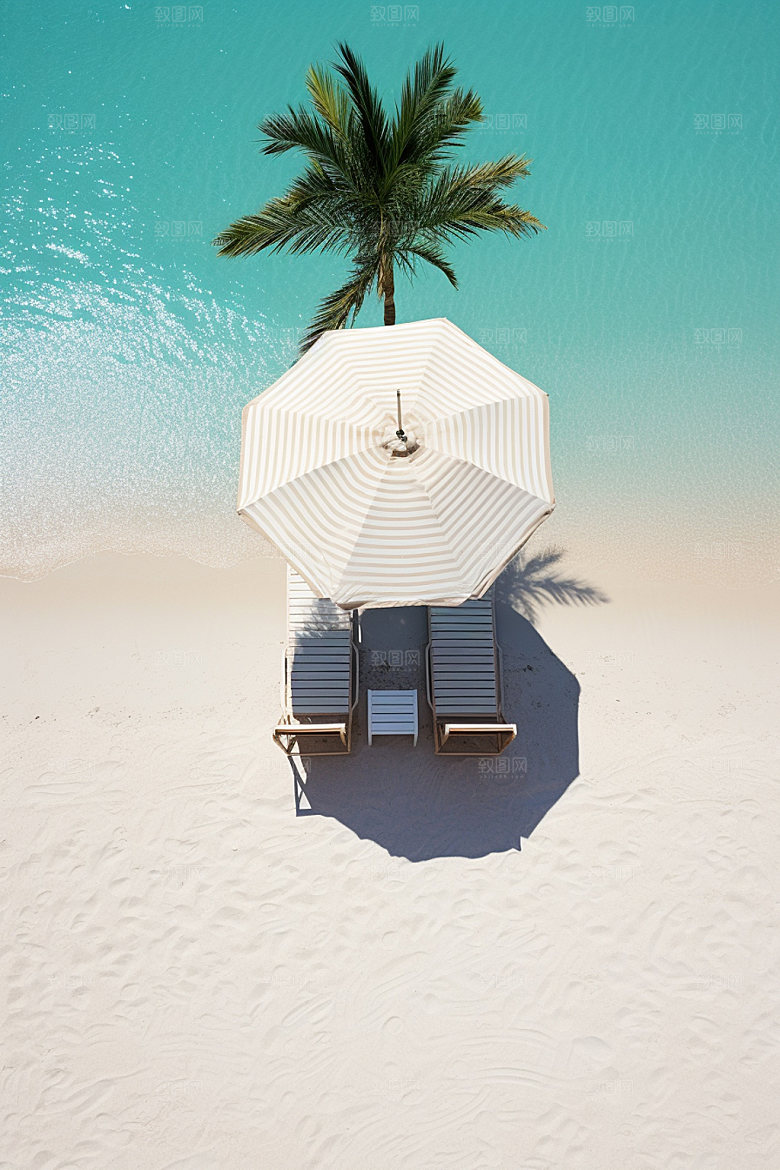 夏季海边旅游夏日摄影图