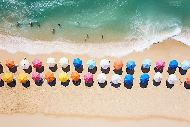 夏季海边旅游度假摄影图