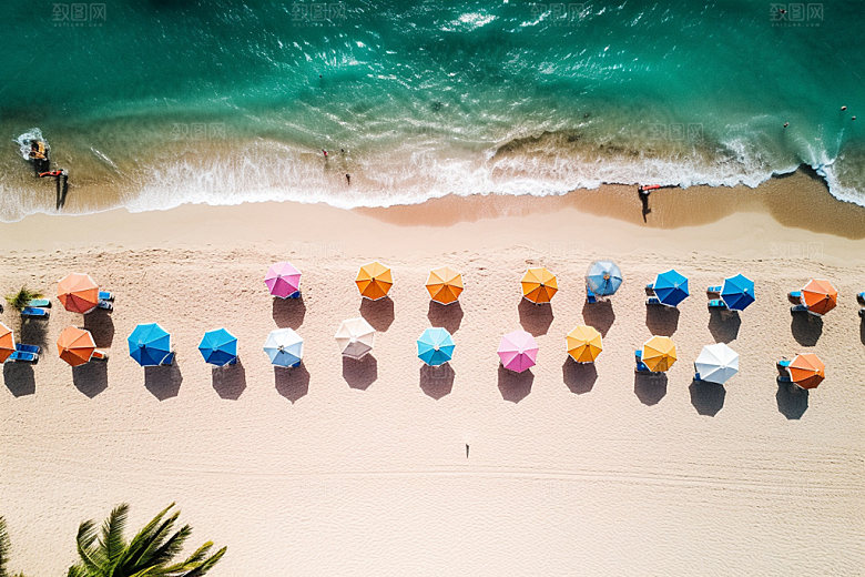 夏季海边度假夏天摄影图