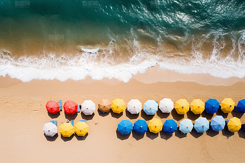 夏季海边旅游大海摄影图