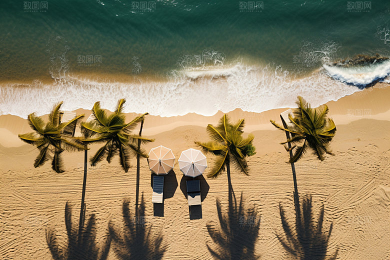 夏季海边旅游大海摄影图