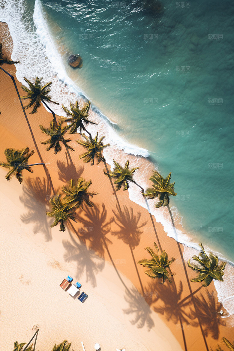夏季海边夏天旅行摄影图
