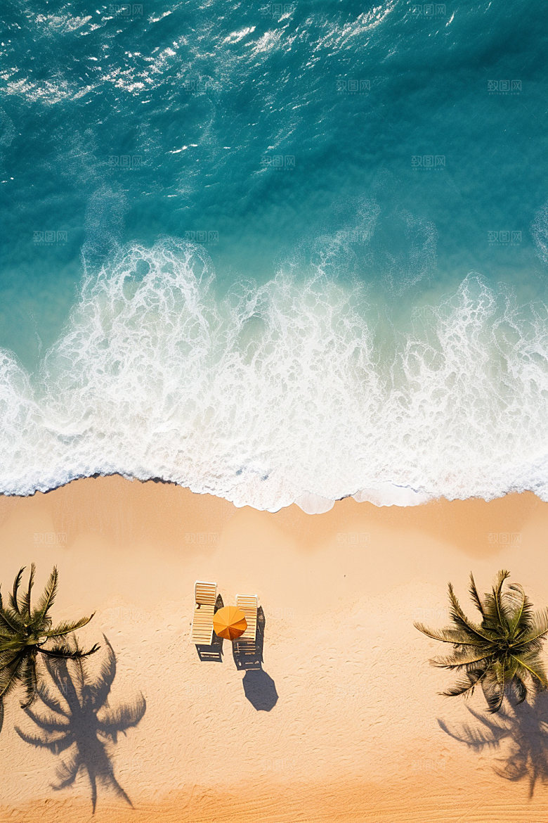 夏季海边旅游夏日摄影图