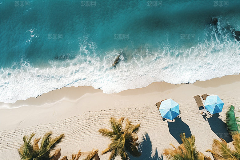 夏季海边夏日旅行摄影图