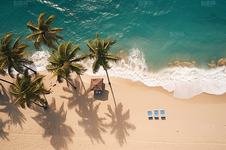夏季海边旅行度假摄影图
