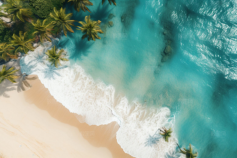 夏季海边夏天度假摄影图