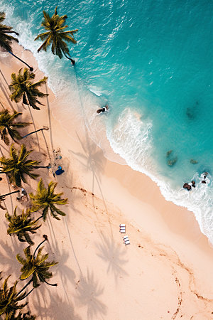 夏季海边夏日旅行摄影图