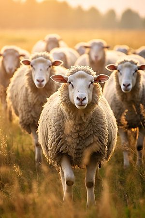 羊自然放牧摄影图