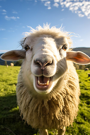 羊自然牧场摄影图