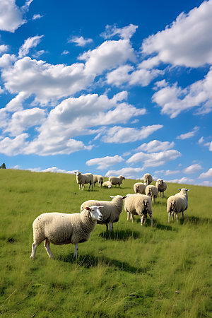羊养殖家畜摄影图