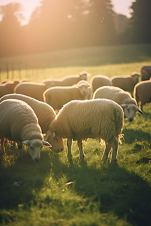 羊高清养殖摄影图