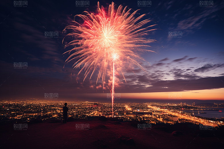 烟火大会庆典烟花素材
