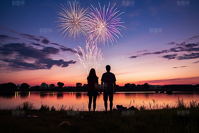 烟火大会喜庆庆典素材