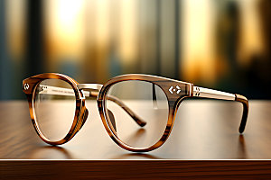 眼镜产品平光镜摄影图
