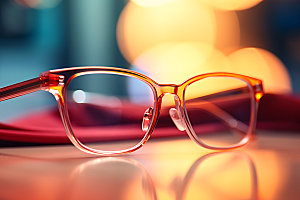 眼镜平光镜商品摄影图