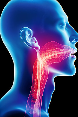 咽炎鼻炎创意喉咙鼻腔医学素材