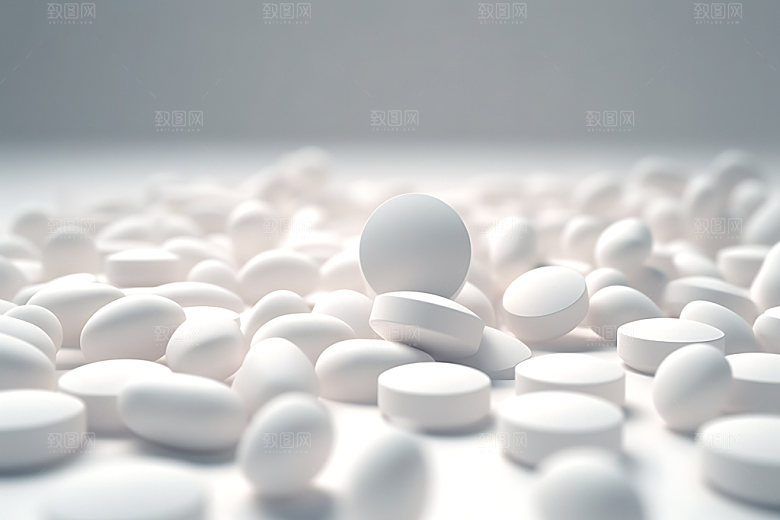 药品治疗药片胶囊摄影图