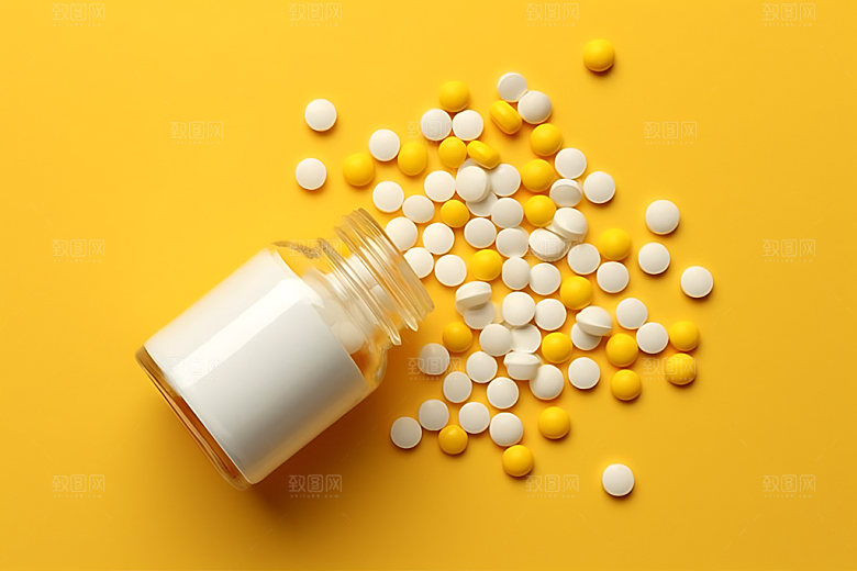 药品模型健康摄影图