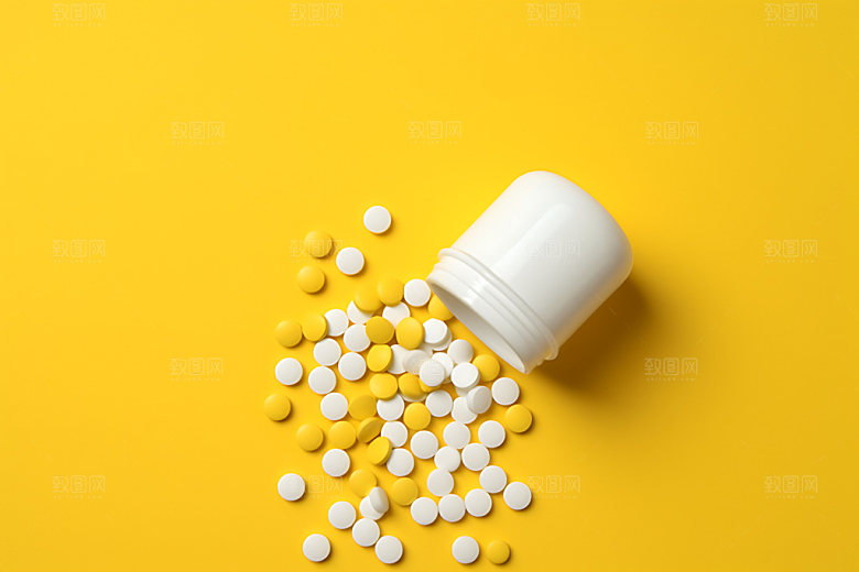药品医疗药片胶囊摄影图