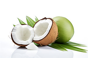 椰子美容养颜水果摄影图