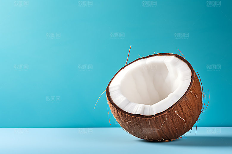 椰子健康食品热带水果摄影图