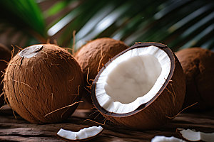 椰子美容养颜果实摄影图