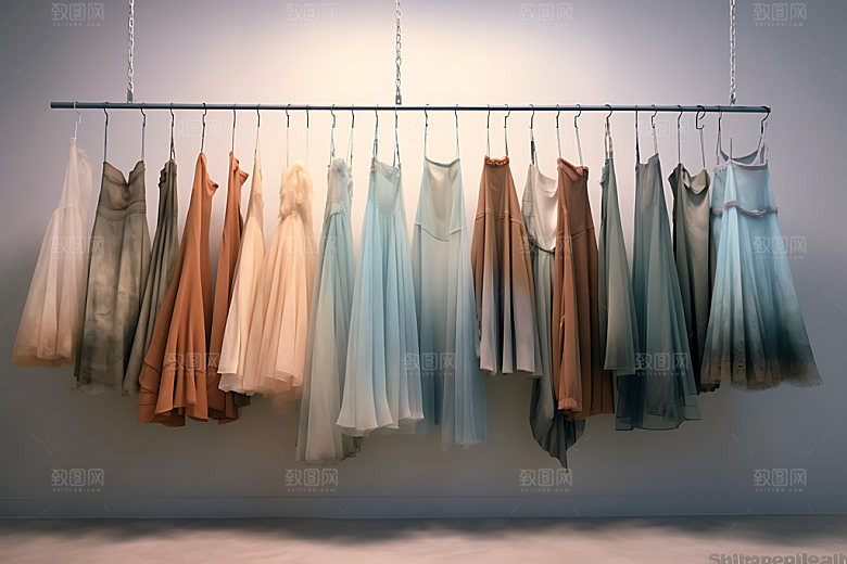 衣架衣物服装展示电商配图摄影图