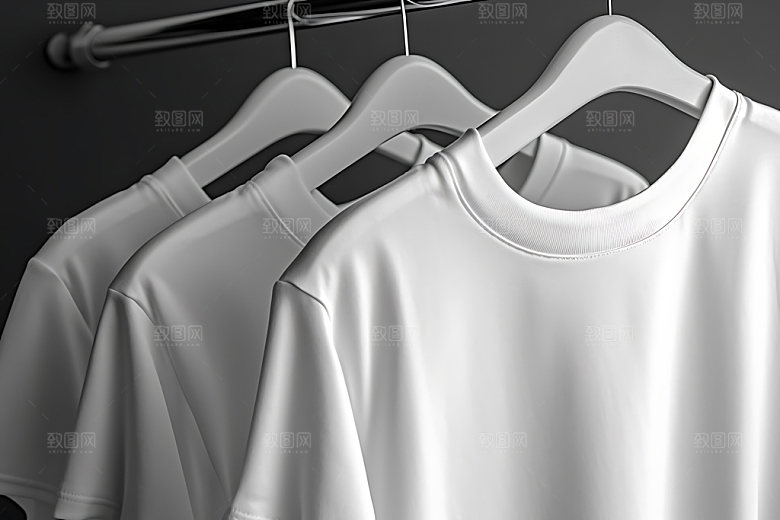 衣架衣物服装展示高清摄影图