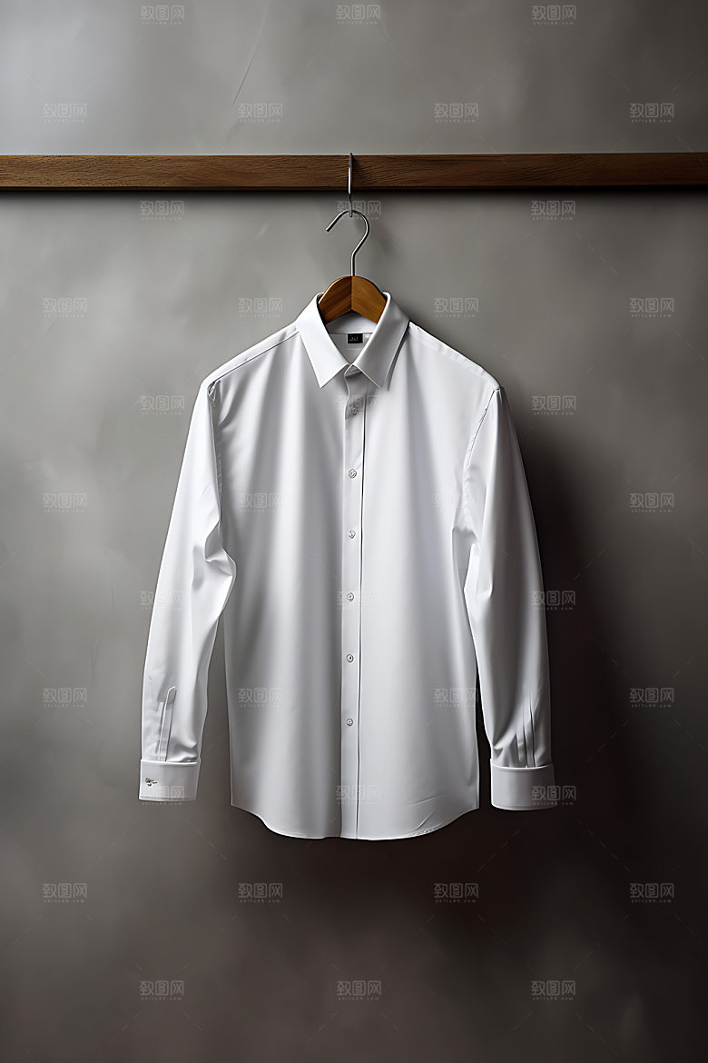衣架衣物衣物悬挂服装展示摄影图