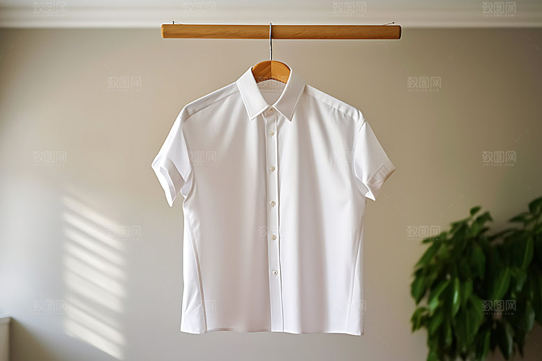 衣架衣物服装展示衣物悬挂摄影图