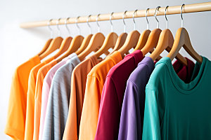 衣架衣物高清服装展示摄影图