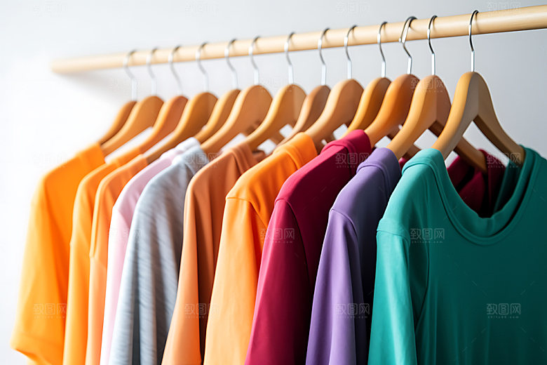 衣架衣物高清服装展示摄影图