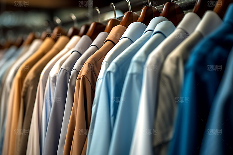 衣架衣物服装展示高清摄影图