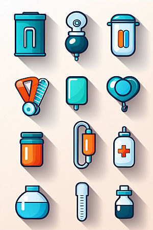医疗icon用品图标
