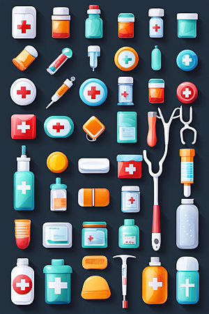 医疗平面icon图标
