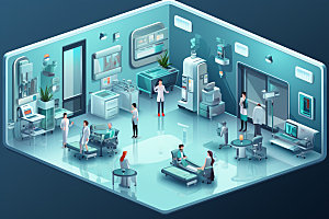 医疗场景未来科技2.5D模型
