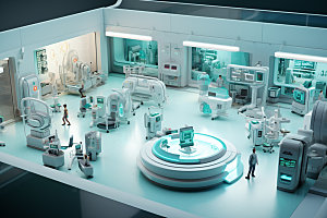 医疗场景医院未来2.5D模型