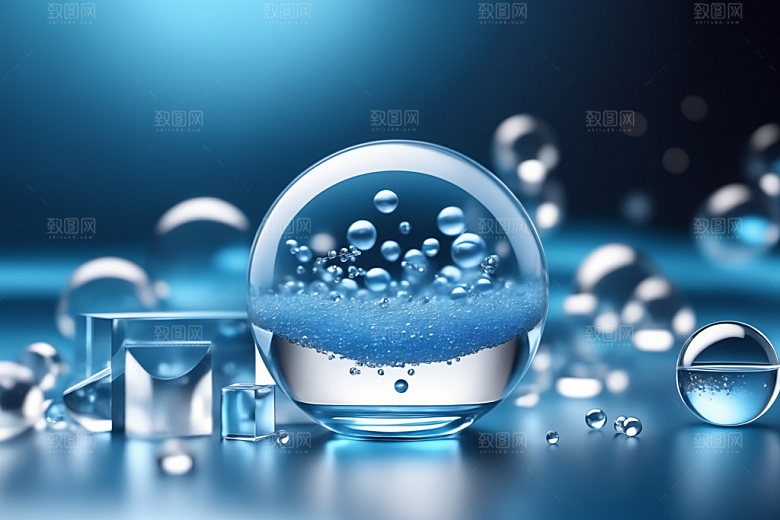 医美细胞抽象泡泡模型