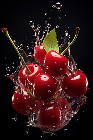 樱桃食品水果摄影图