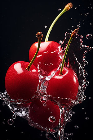 樱桃美味水果摄影图