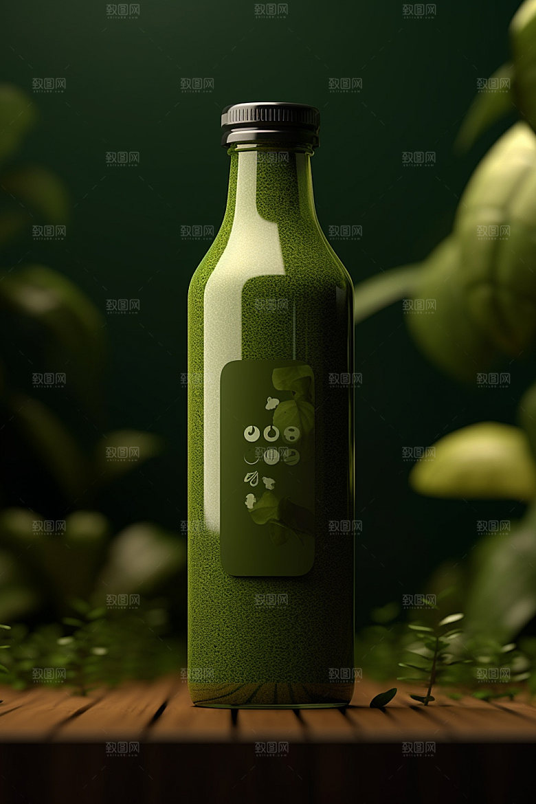 饮料瓶包装设计简约模型