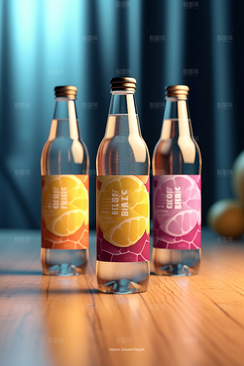 饮料瓶现代包装设计模型
