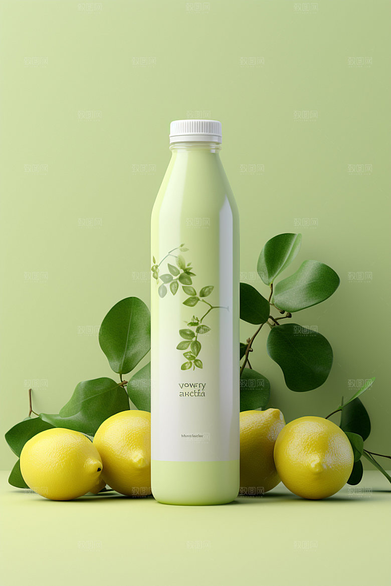 饮料瓶清新时尚模型