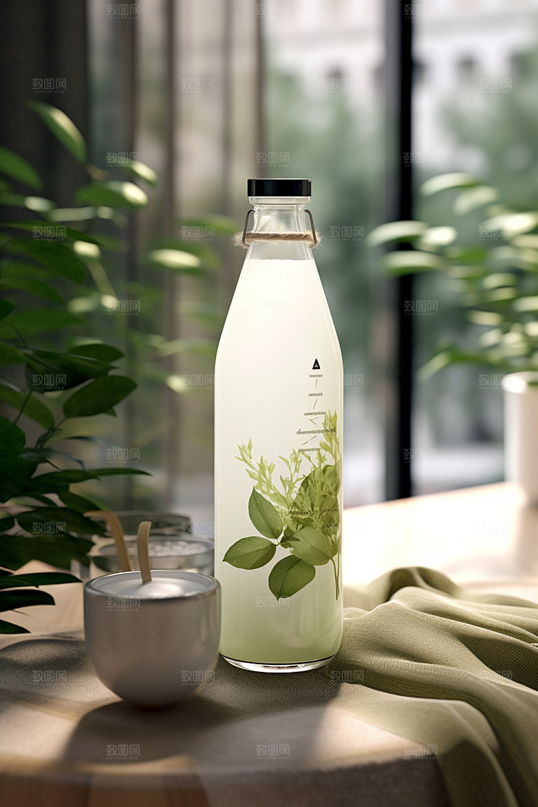 饮料瓶包装设计简约模型